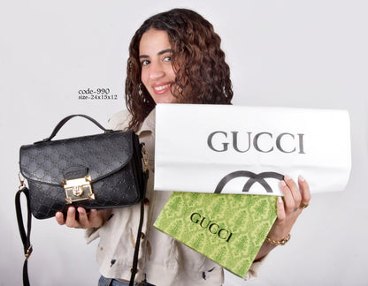 Gucci-Inspired Monogram Crossbody & Shoulder Bag