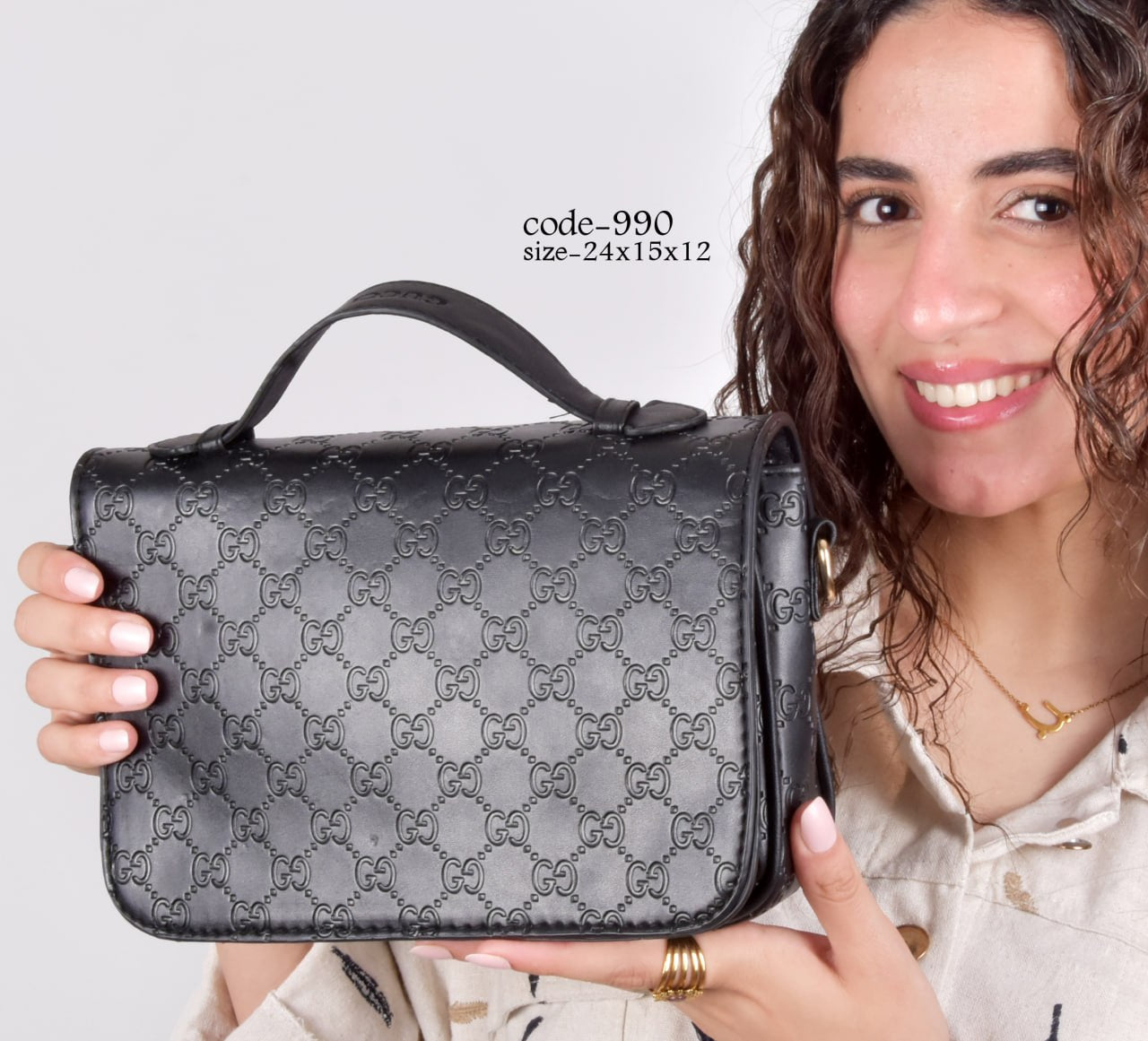 Gucci-Inspired Monogram Crossbody & Shoulder Bag