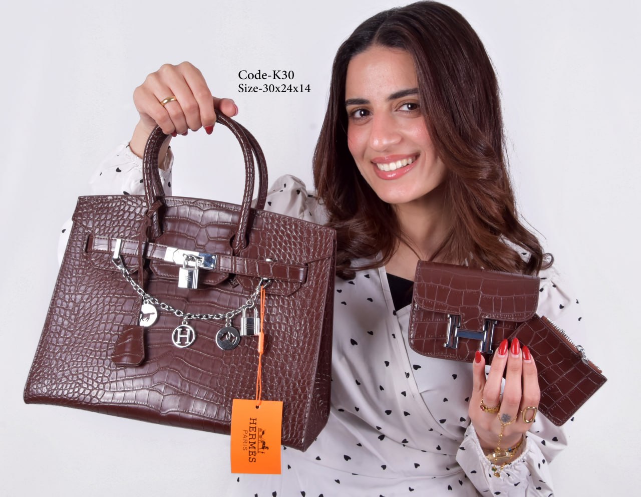 HERMES Luxury 3-Piece Handbag Set