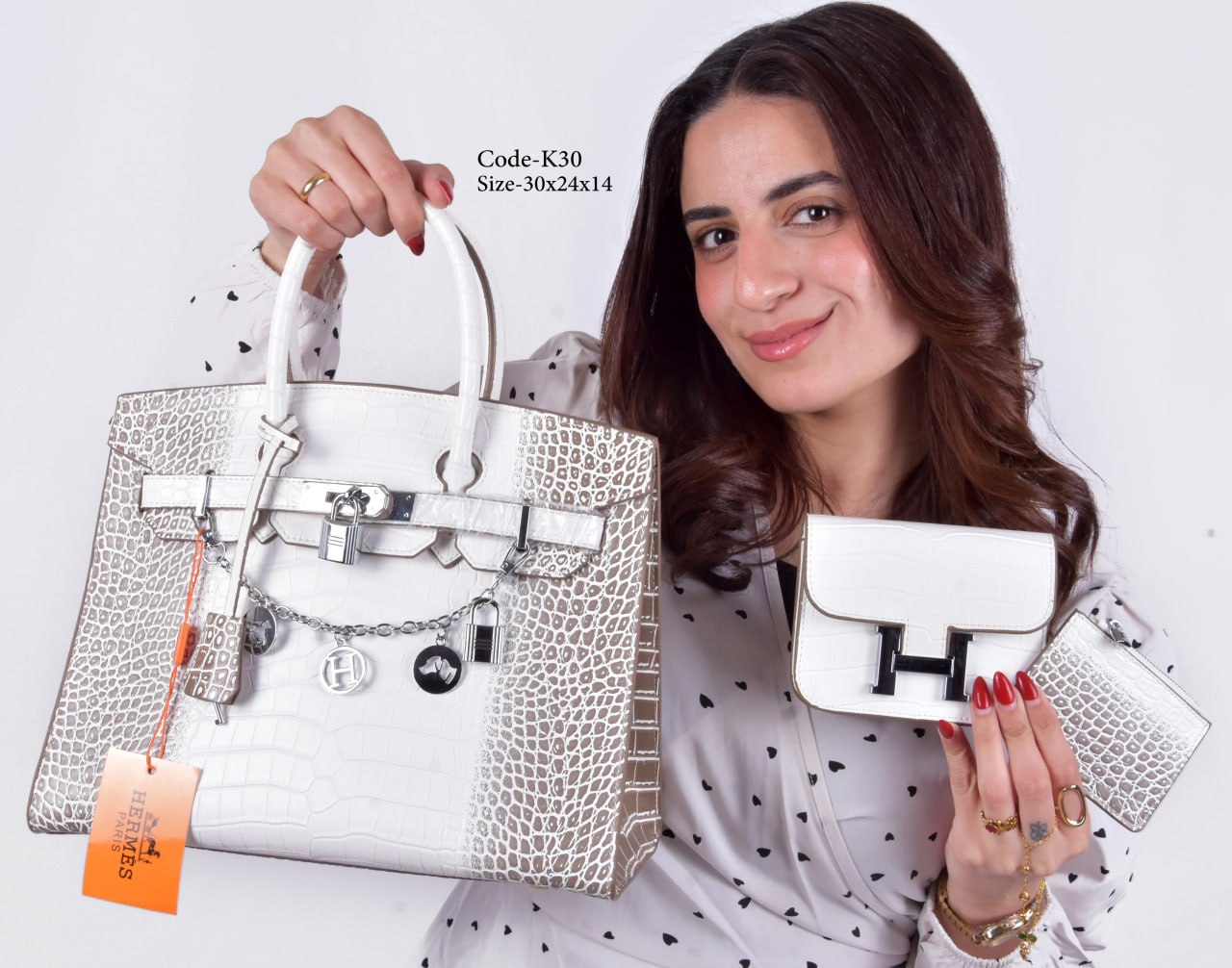 HERMES Luxury 3-Piece Handbag Set