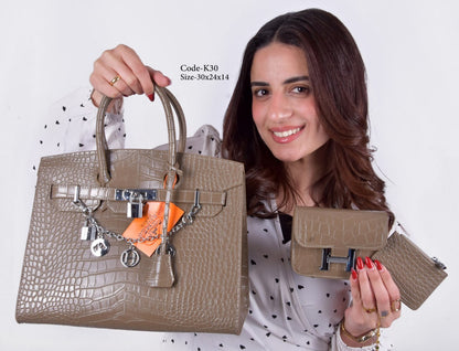HERMES Luxury 3-Piece Handbag Set