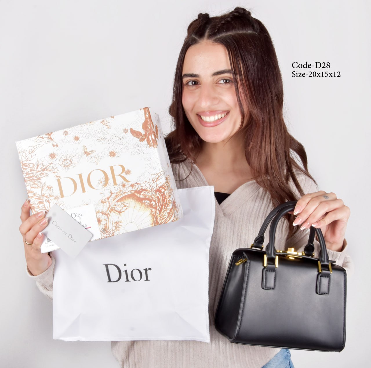 Dior Model D28 Elegant Black Satchel