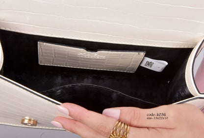 Karl Lagerfeld Paris Croc-Effect Handbag