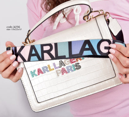 Karl Lagerfeld Paris Croc-Effect Handbag
