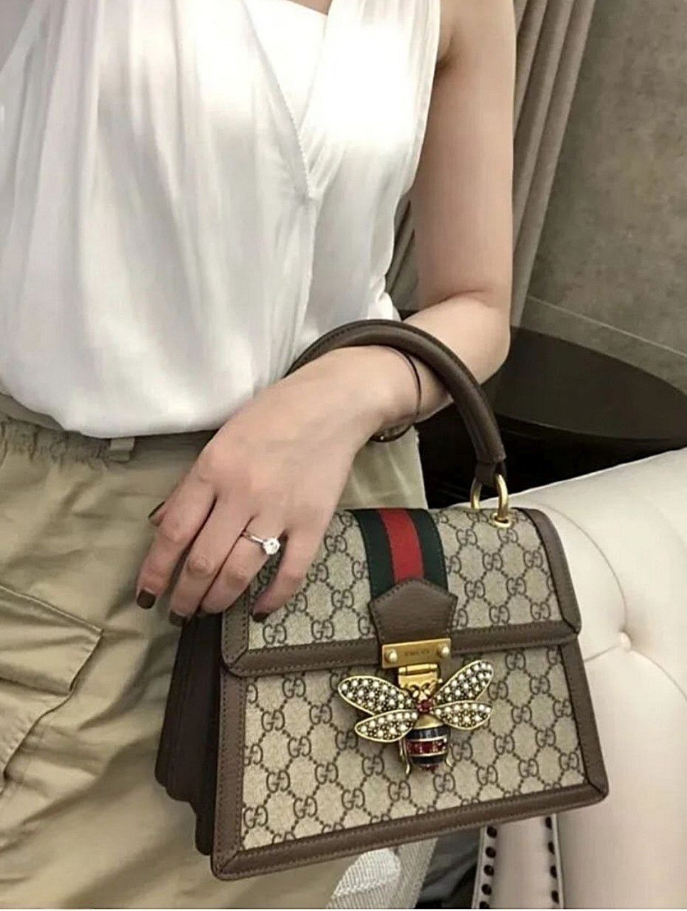 Gucci Queen Margaret GG Supreme Top Handle Bag