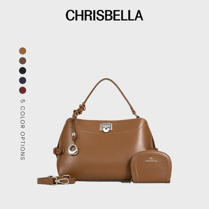 Chrisbella Elegant Top-Handle Shoulder Bag Set