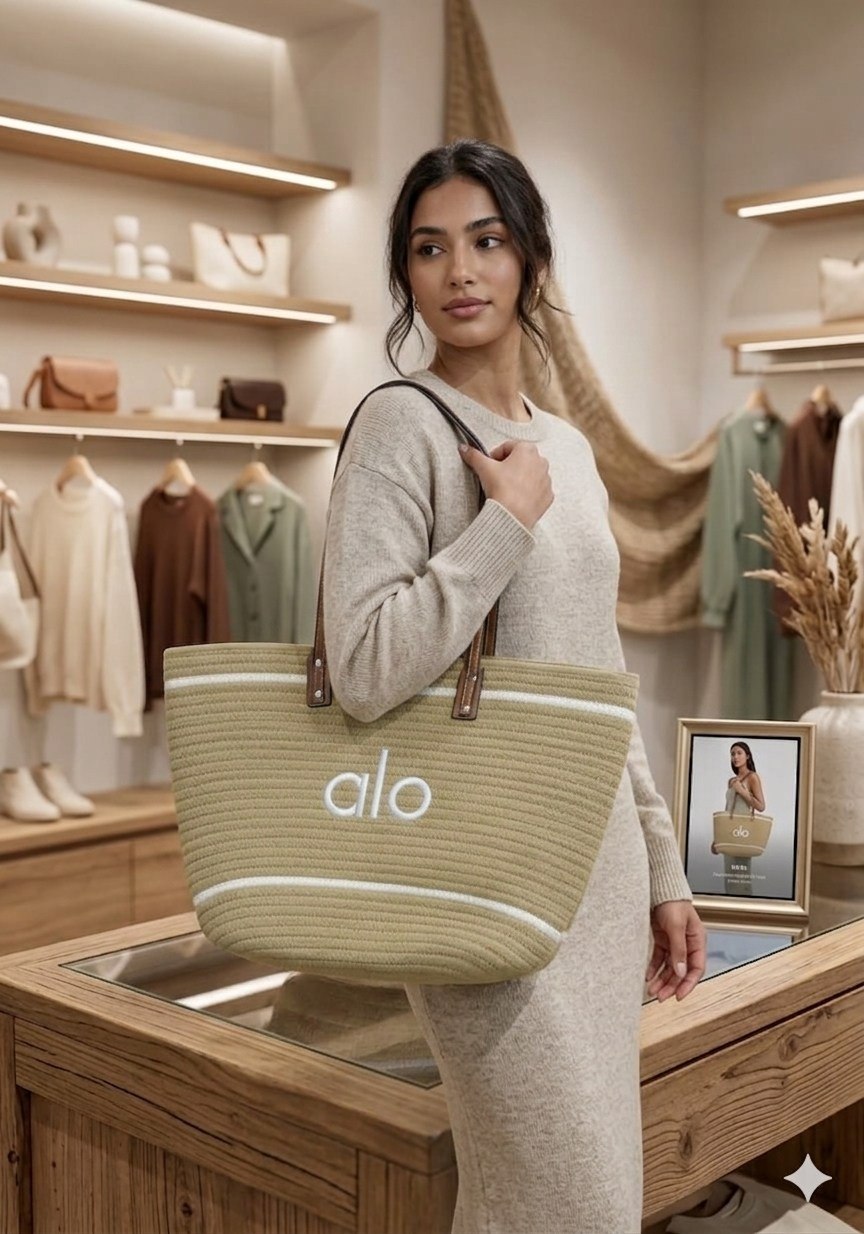 Alo Woven Rope Tote Bag