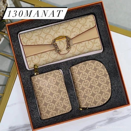 3-Piece Women's Wallet & Card Holder Gift Set