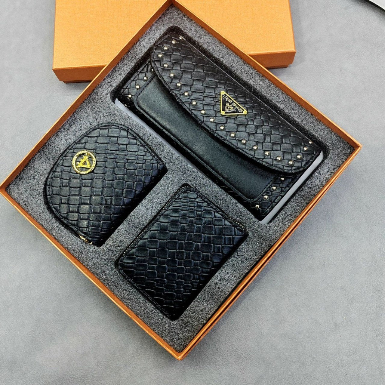 Elegance 3-in-1 Leather Gift Set