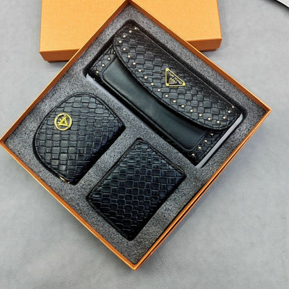 Elegance 3-in-1 Leather Gift Set