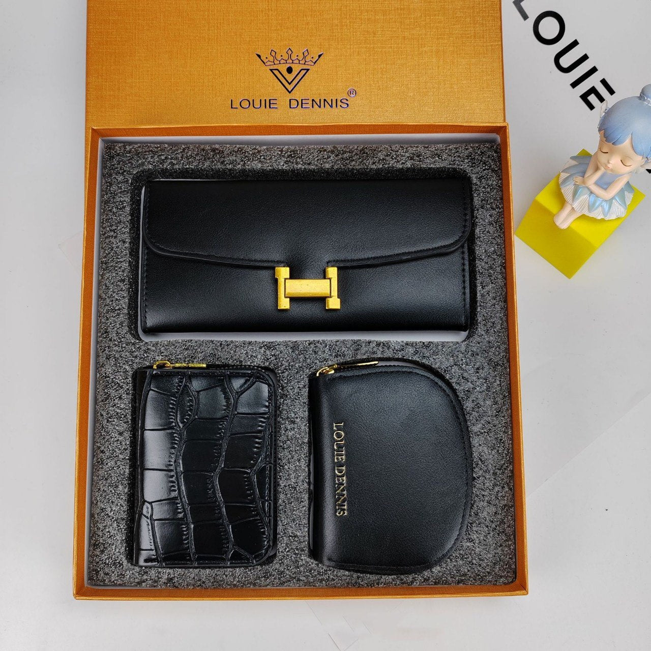 Luxury 3-Piece Women's Wallet & Card Holder Gift Set