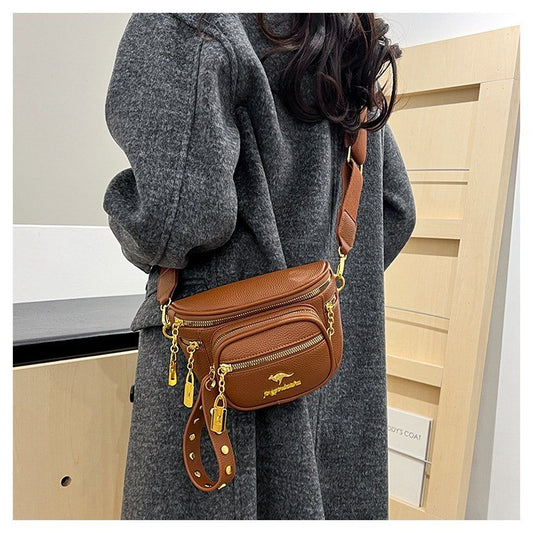 Chic Kangaroo Multi-Pocket Crossbody & Waist Bag